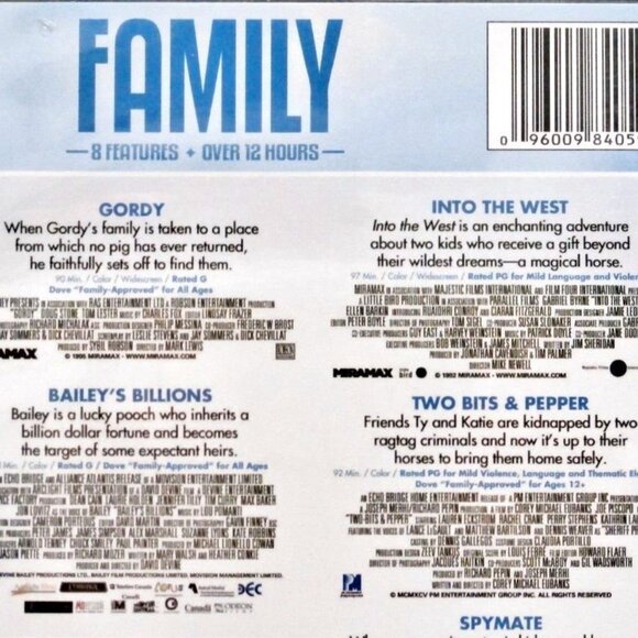 8 FAMILY MOVIES  2-DISC DVD SET Bailey's Billions, Chihuahua the Movie, Spymate - Picture 4 of 5